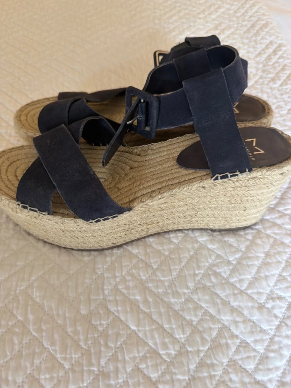 Marc Fisher blue suede
